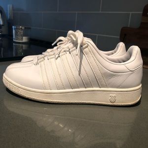 K-Swiss White Platform Sneakers
